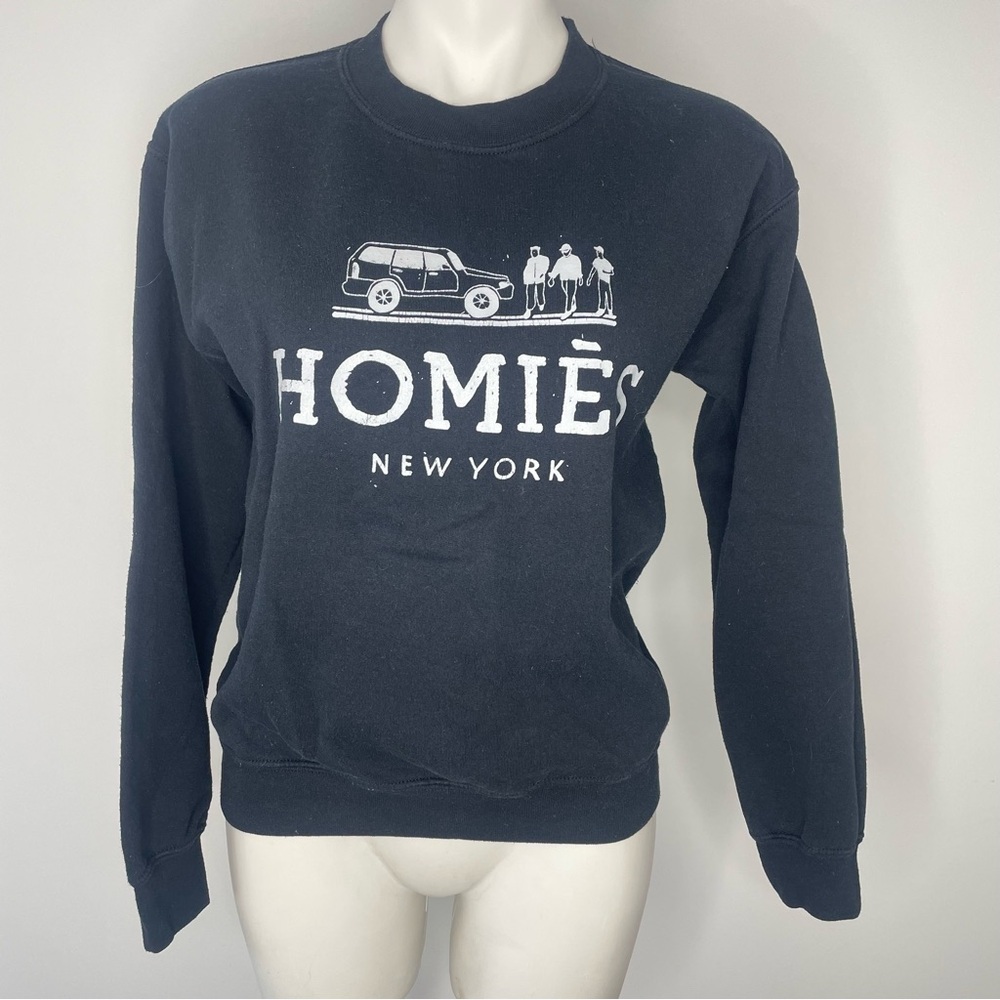 Reason Homies New York Sweatshirt S Black White Crew Neck